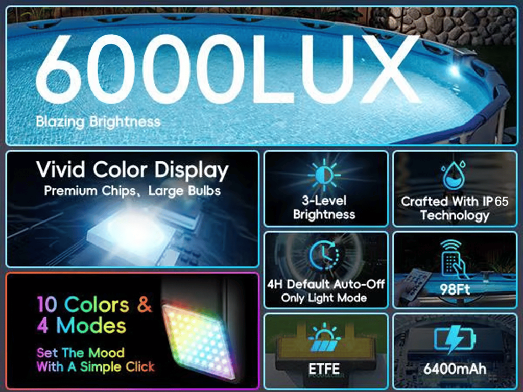 🌟New Series — Poolside Solar Light for Swimming Pool ✨